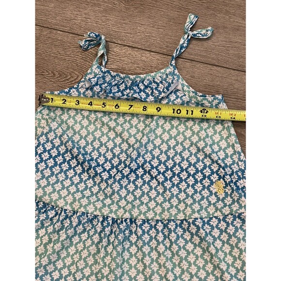 Tommy Bahama Dress Girls Size 7 Sleeveless Blue Spring Summer Dress Tropical - Picture 5 of 7